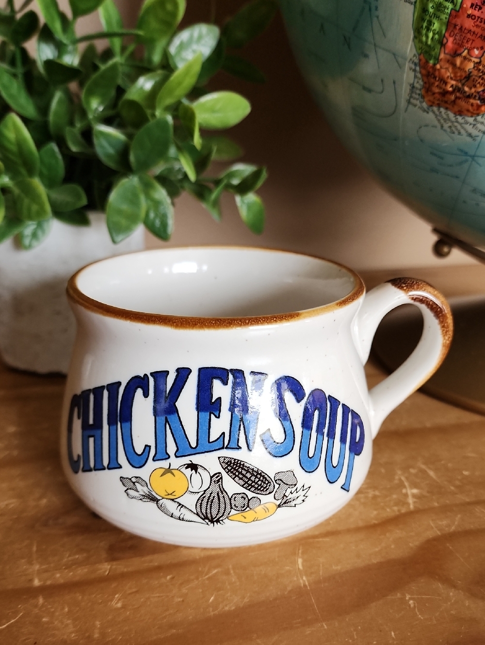 Vintage Stoneware Soup Mug Bowl